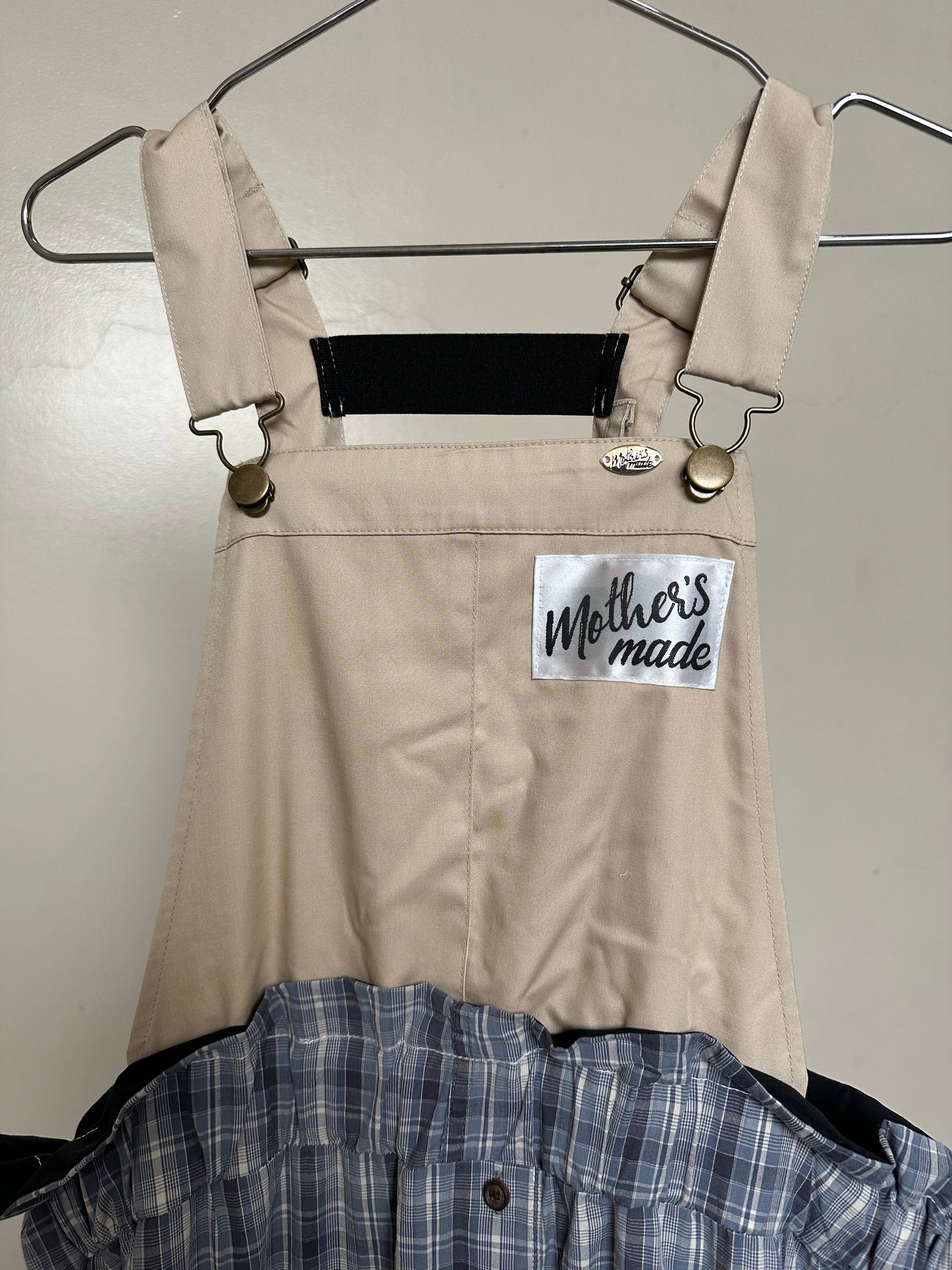 W505406 チェックサロペットワンピース