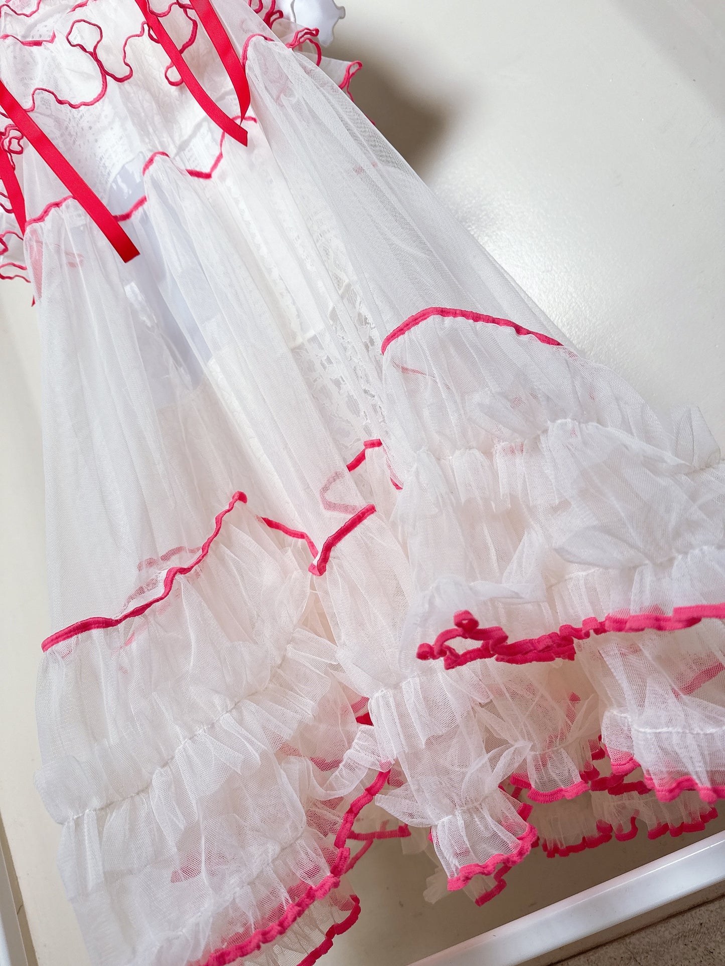 504401 オフホワイトチュールワンピース off white tulle overalls