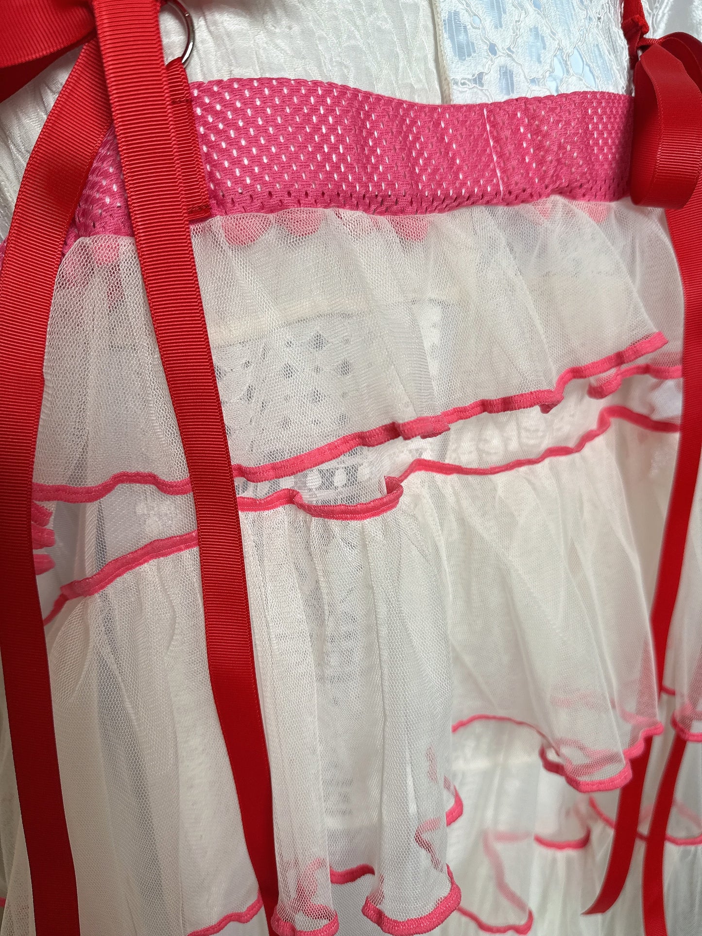 504401 オフホワイトチュールワンピース off white tulle overalls