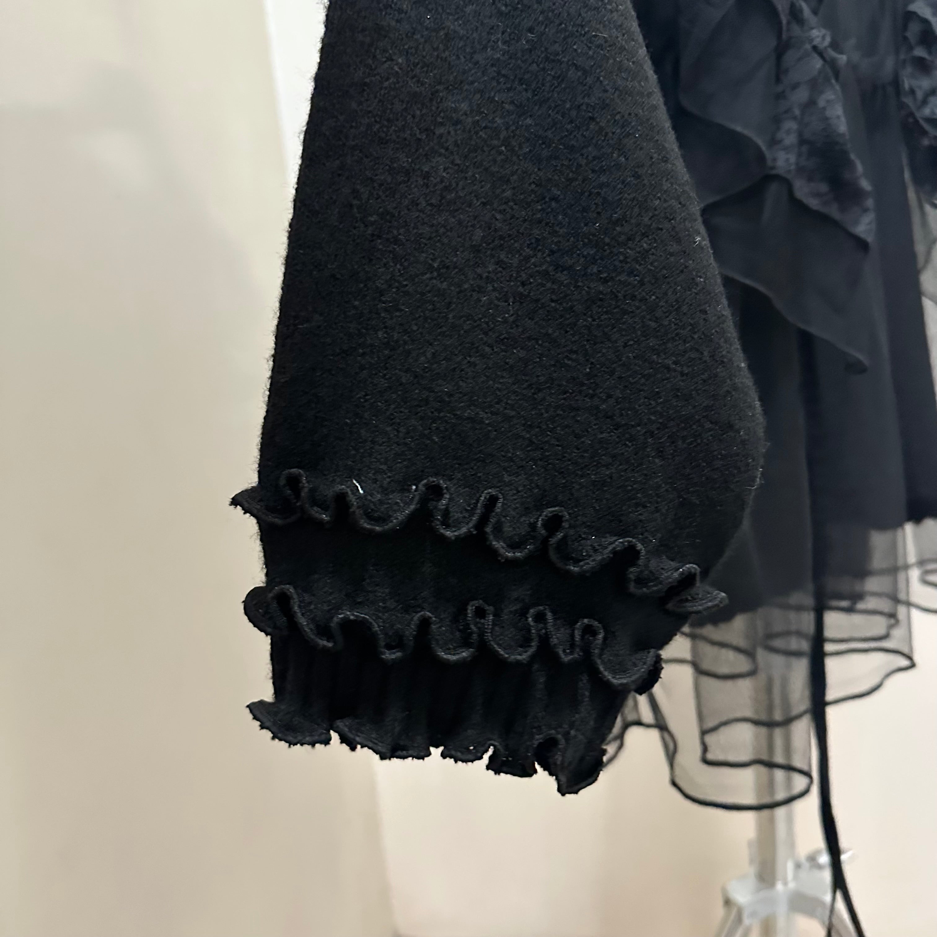 取り外し可能なレース付きチュールセーター