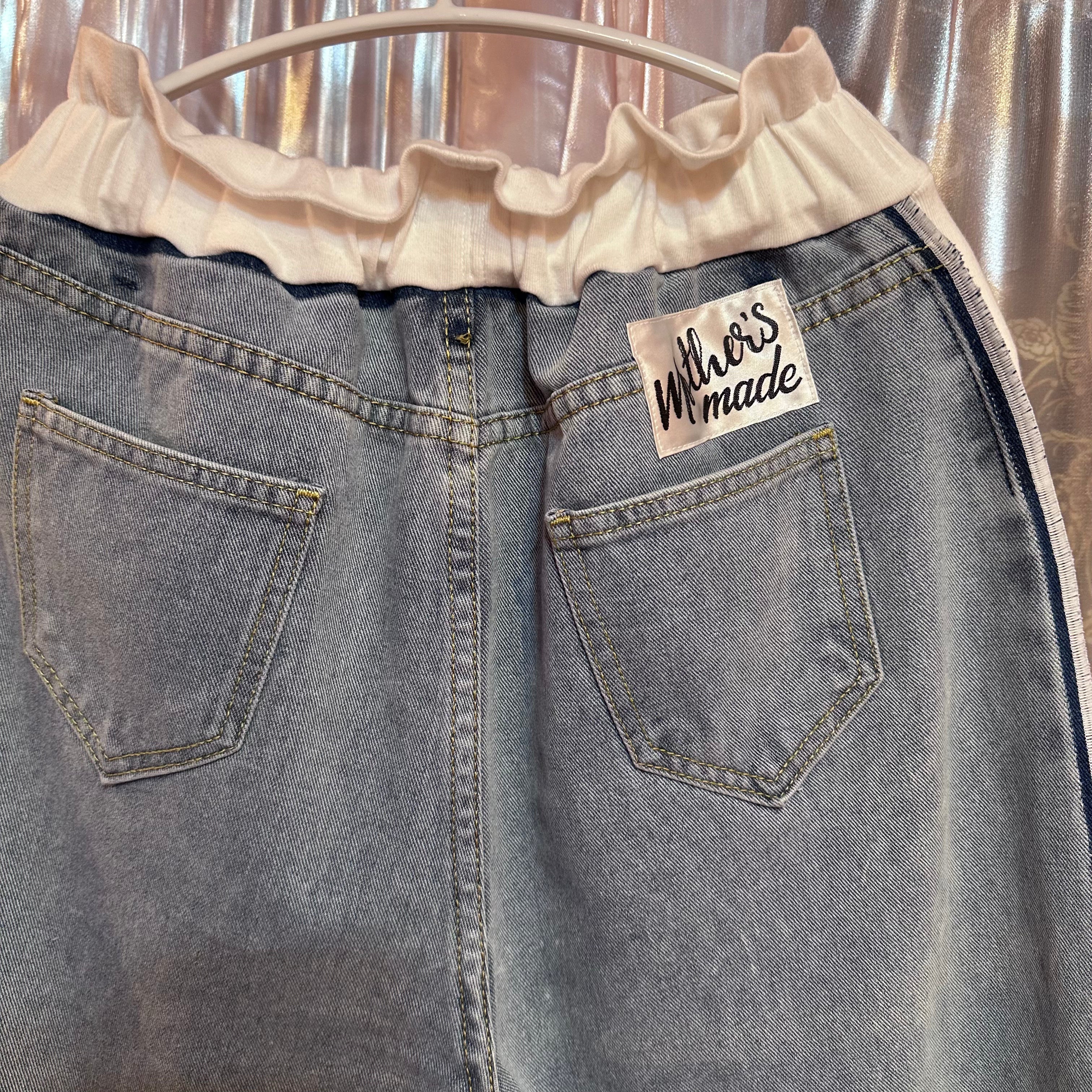 ニットパッチワークデニム