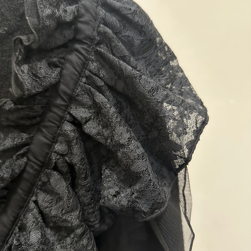 取り外し可能なレース付きチュールセーター