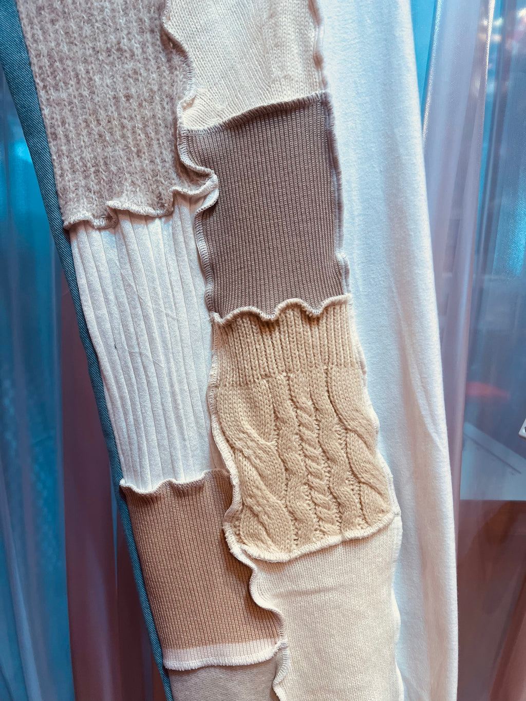 ニットパッチワークデニム (はいいる