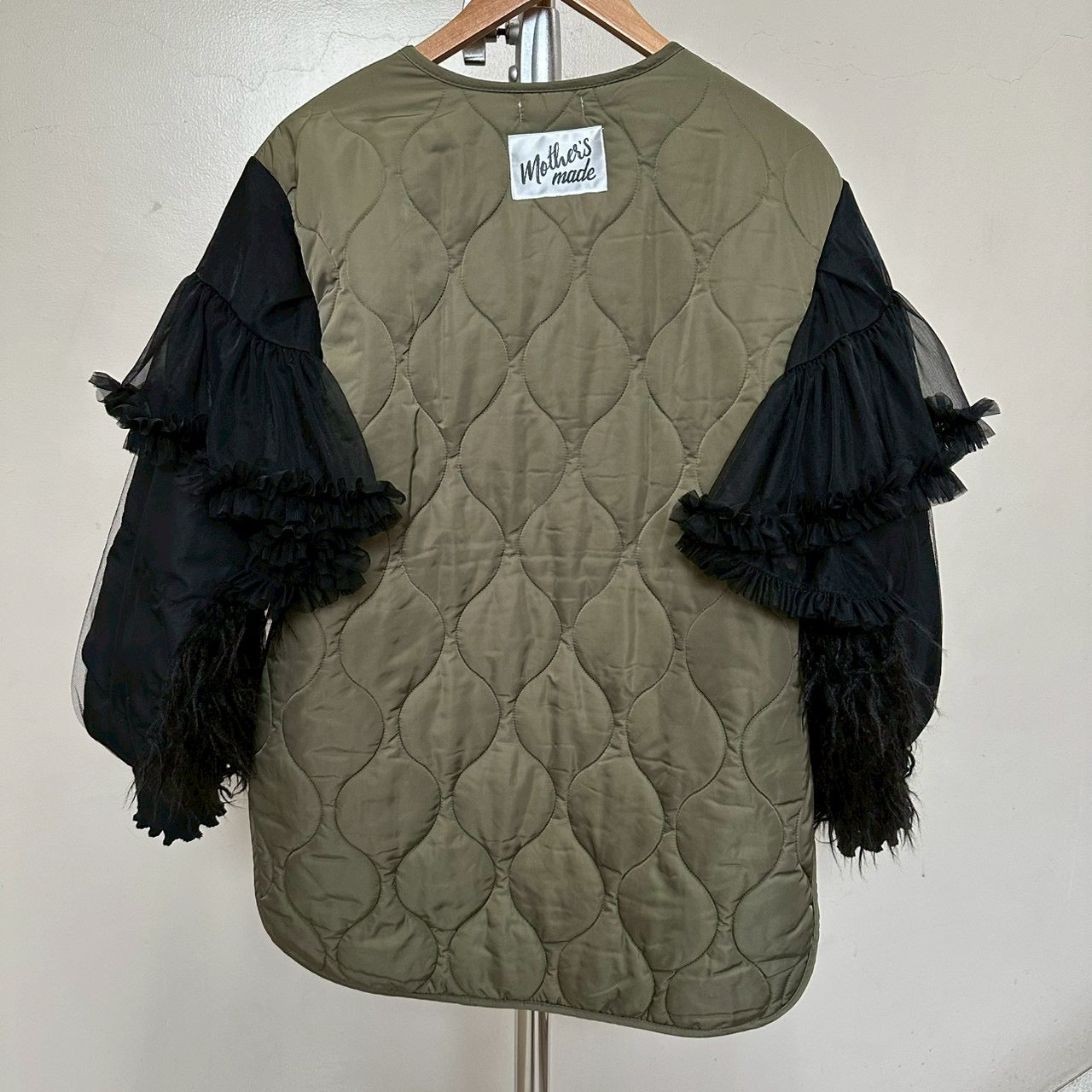 チュール袖のアーミージャケット