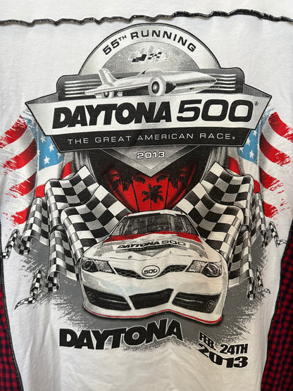 W505210 グラフィックチェックTシャツ
