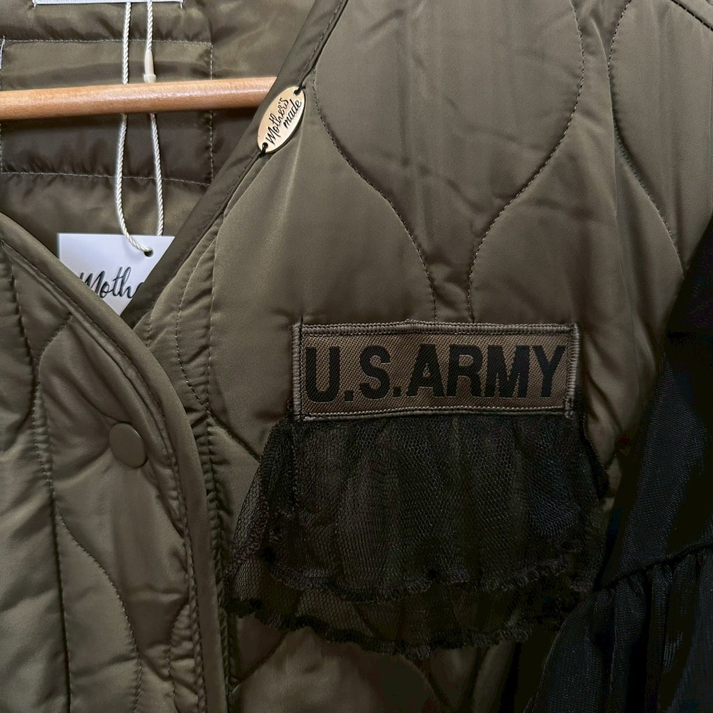 チュール袖のアーミージャケット