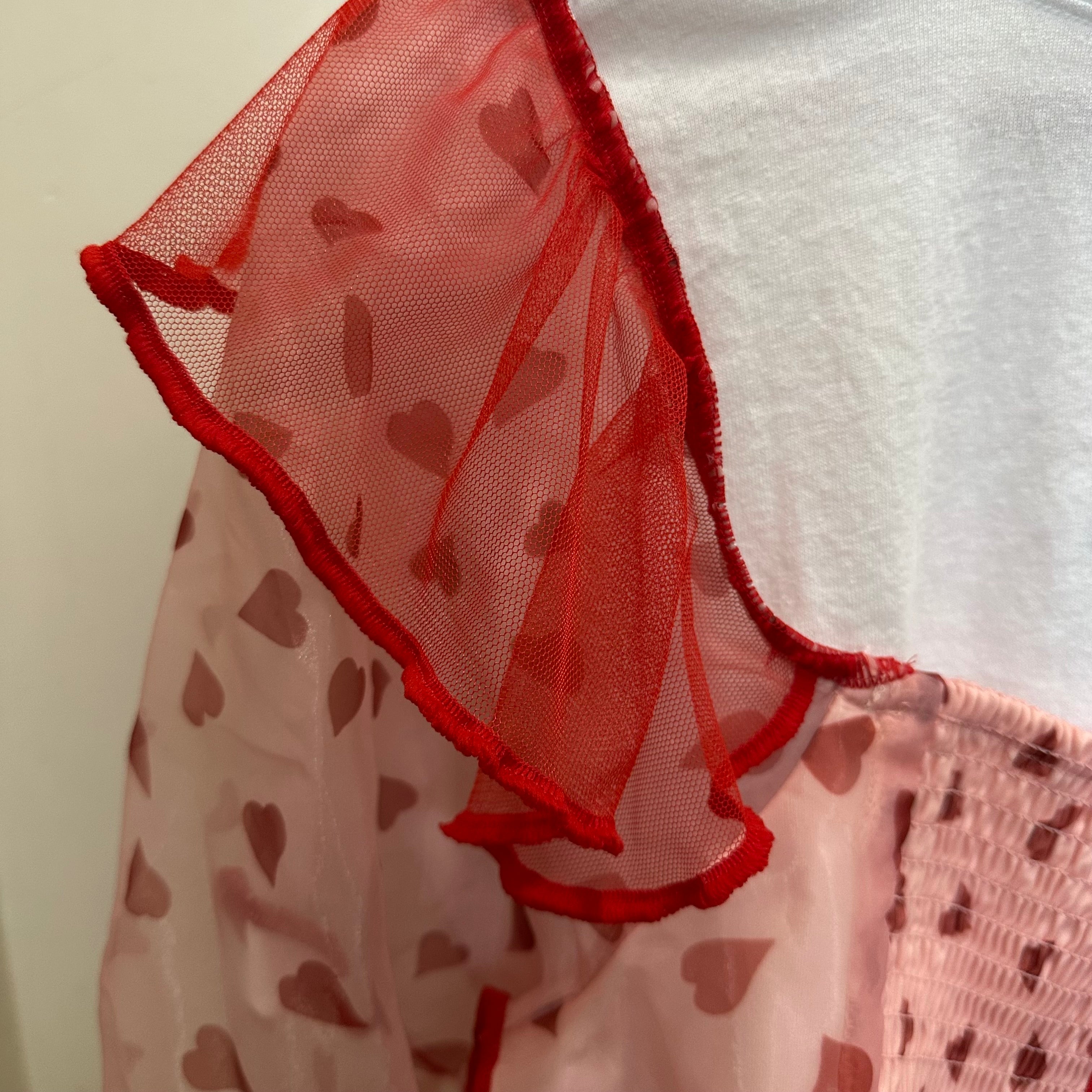 ワンちゃんハートリメイクトップス