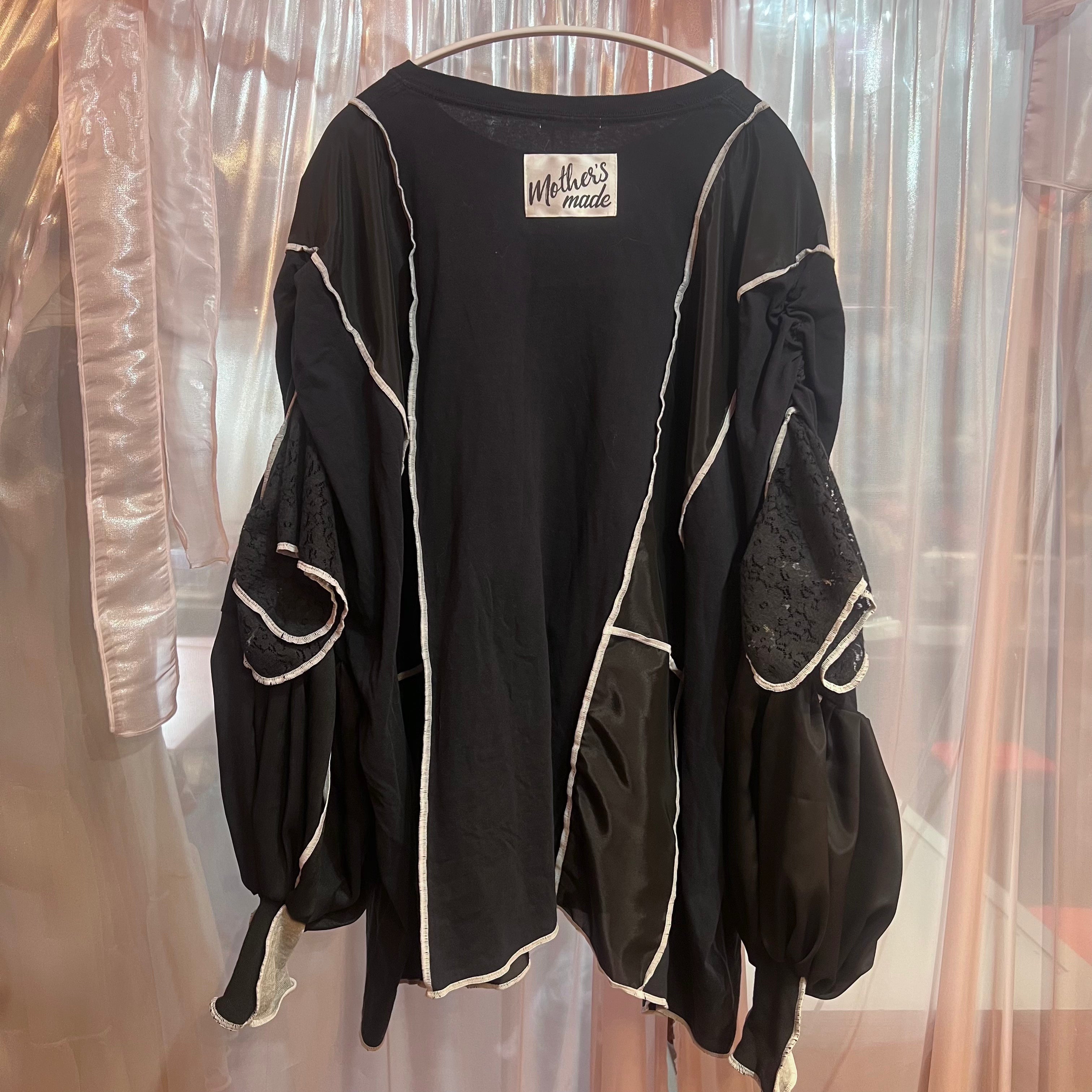 セントメアリー×着物 2wayトップス (黒)