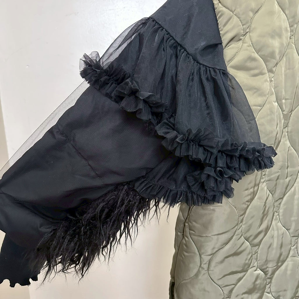 チュール袖のアーミージャケット