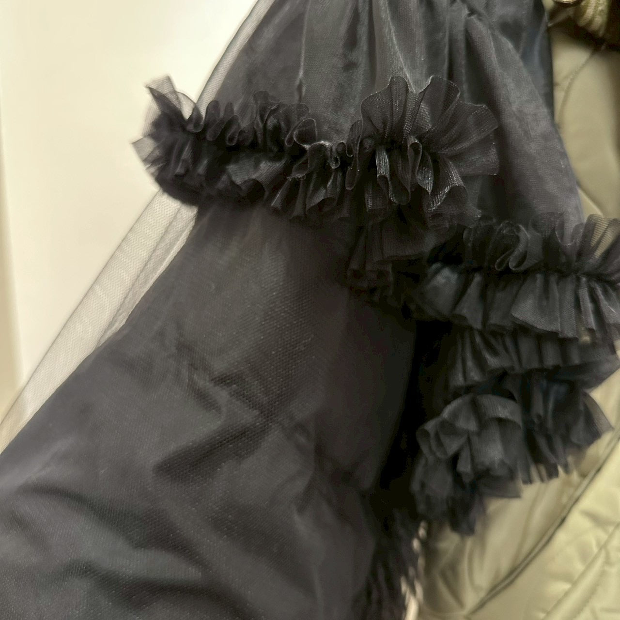 チュール袖のアーミージャケット