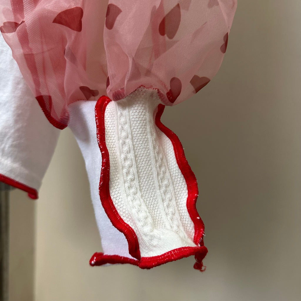 ワンちゃんハートリメイクトップス