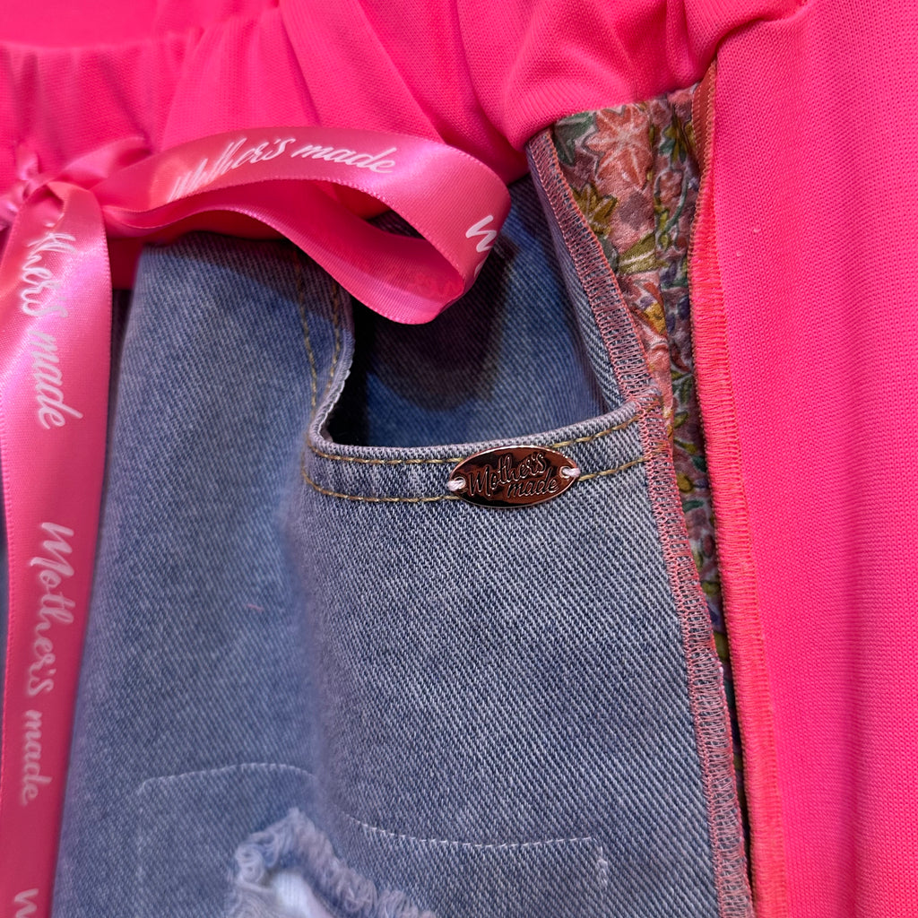 着物リメイクフリンジデニム