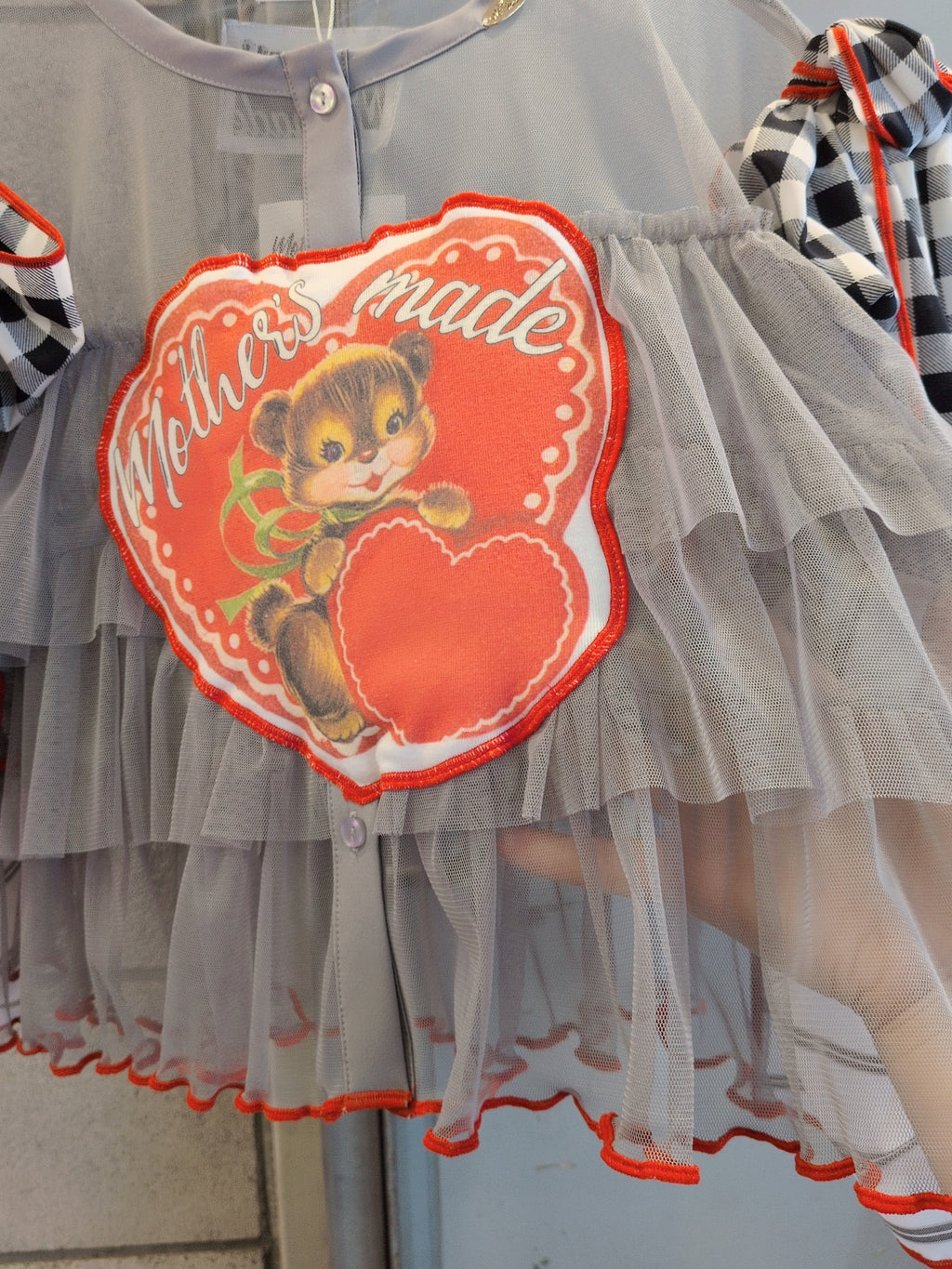 りすハート♡シフォントップス グレー