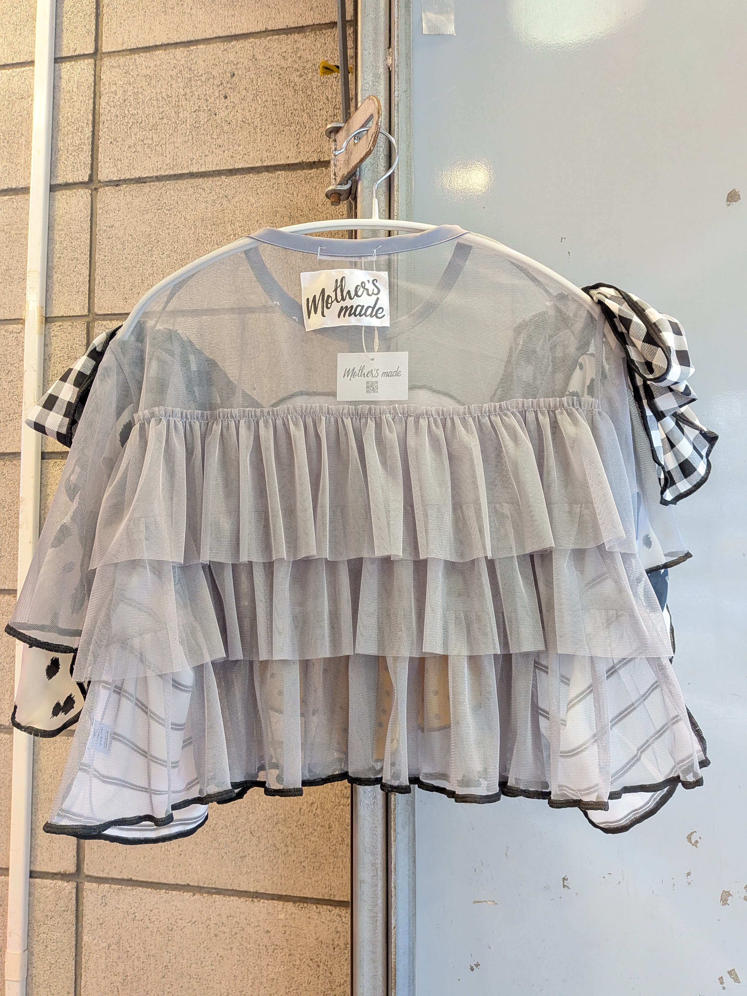 ねこハート♡シフォントップス グレー