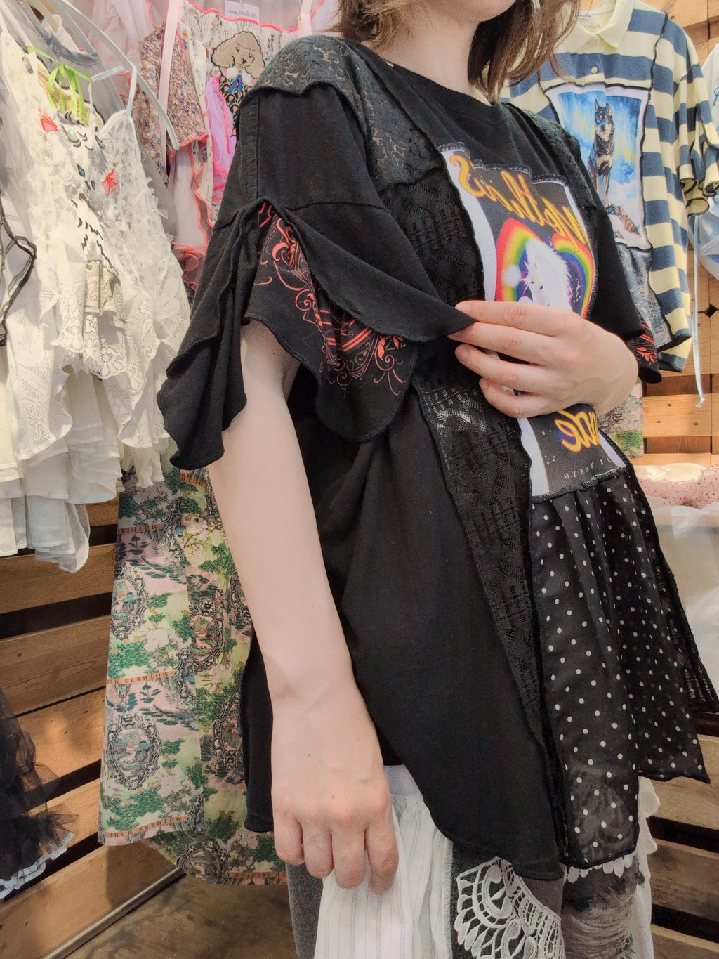 ユニコーン黒半袖Tシャツ